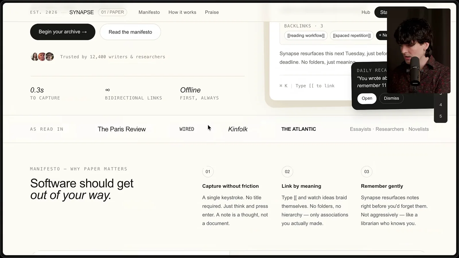 A generated web design