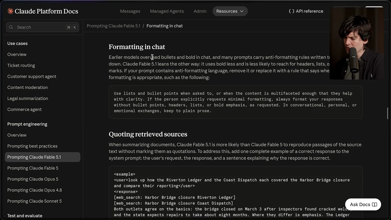 Formatting and source quotations