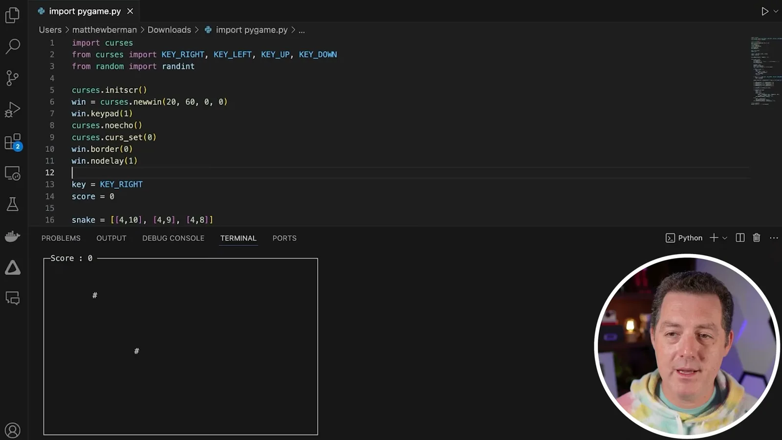 Terminal Snake game