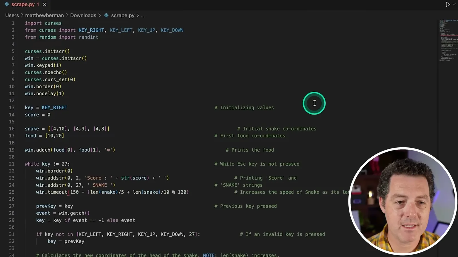 Hosted Snake code