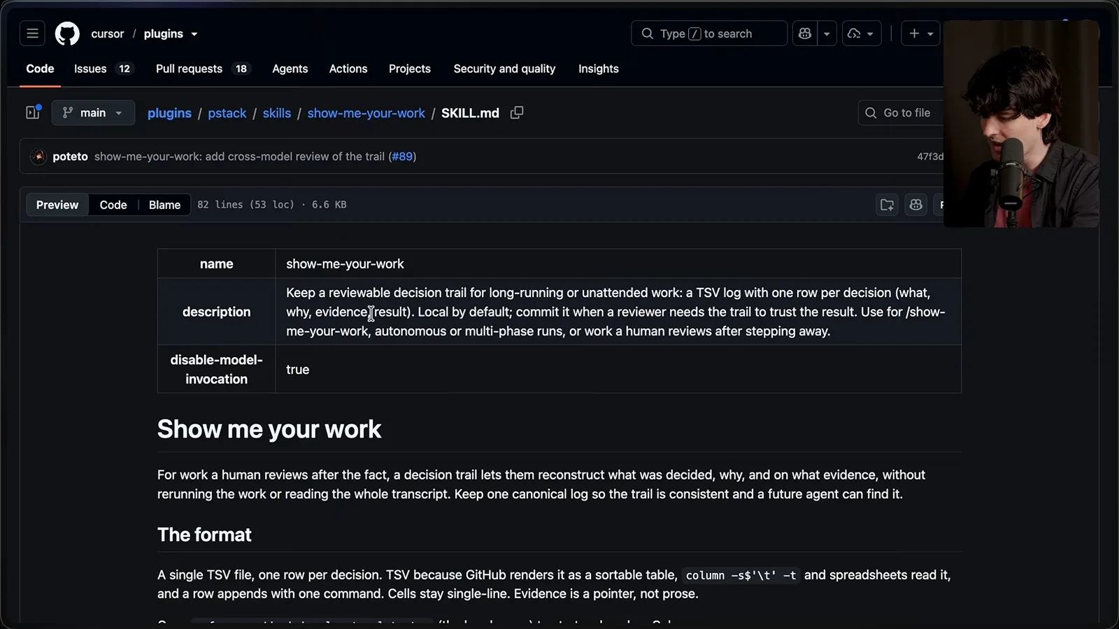 Show-me-your-work decision trail