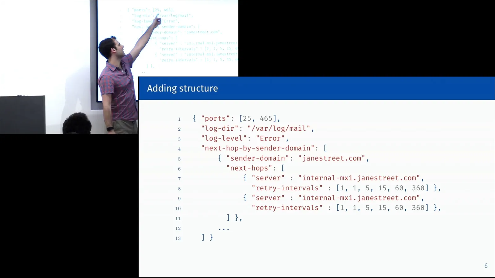 Structured mail configuration