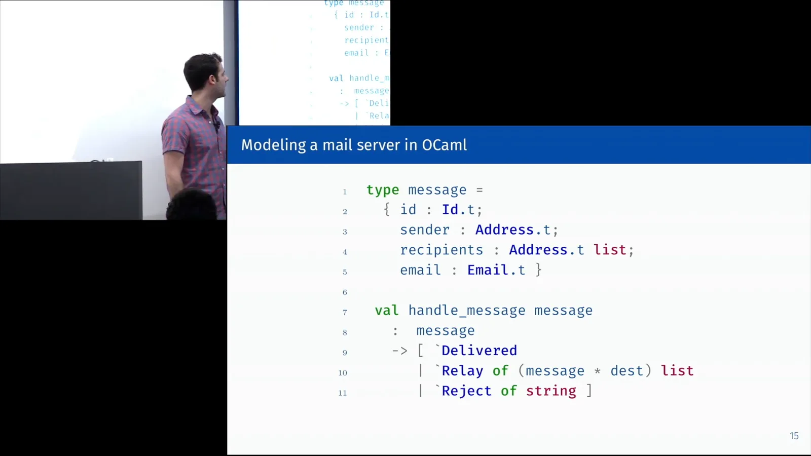 Modeling a mail server in OCaml