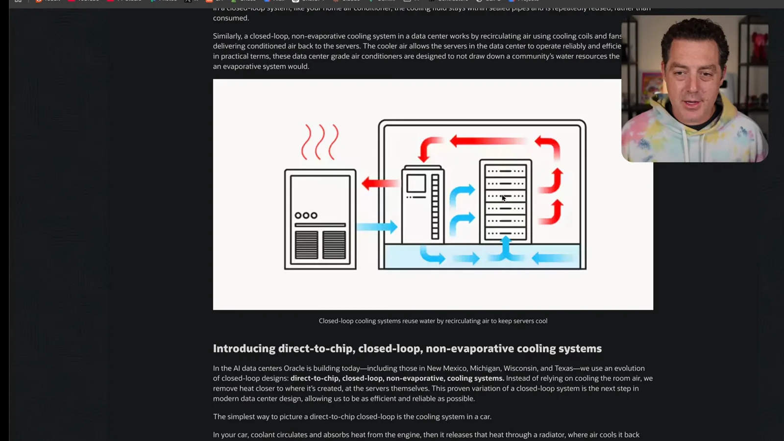 An example of closed-loop cooling