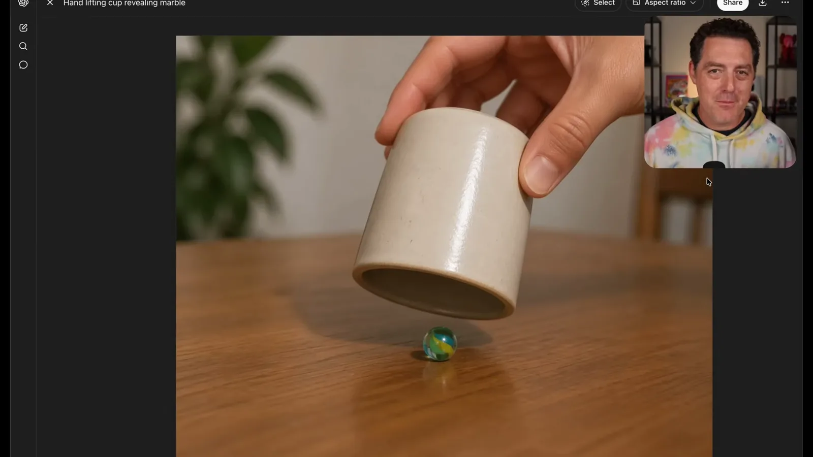 The cup-and-marble prompt