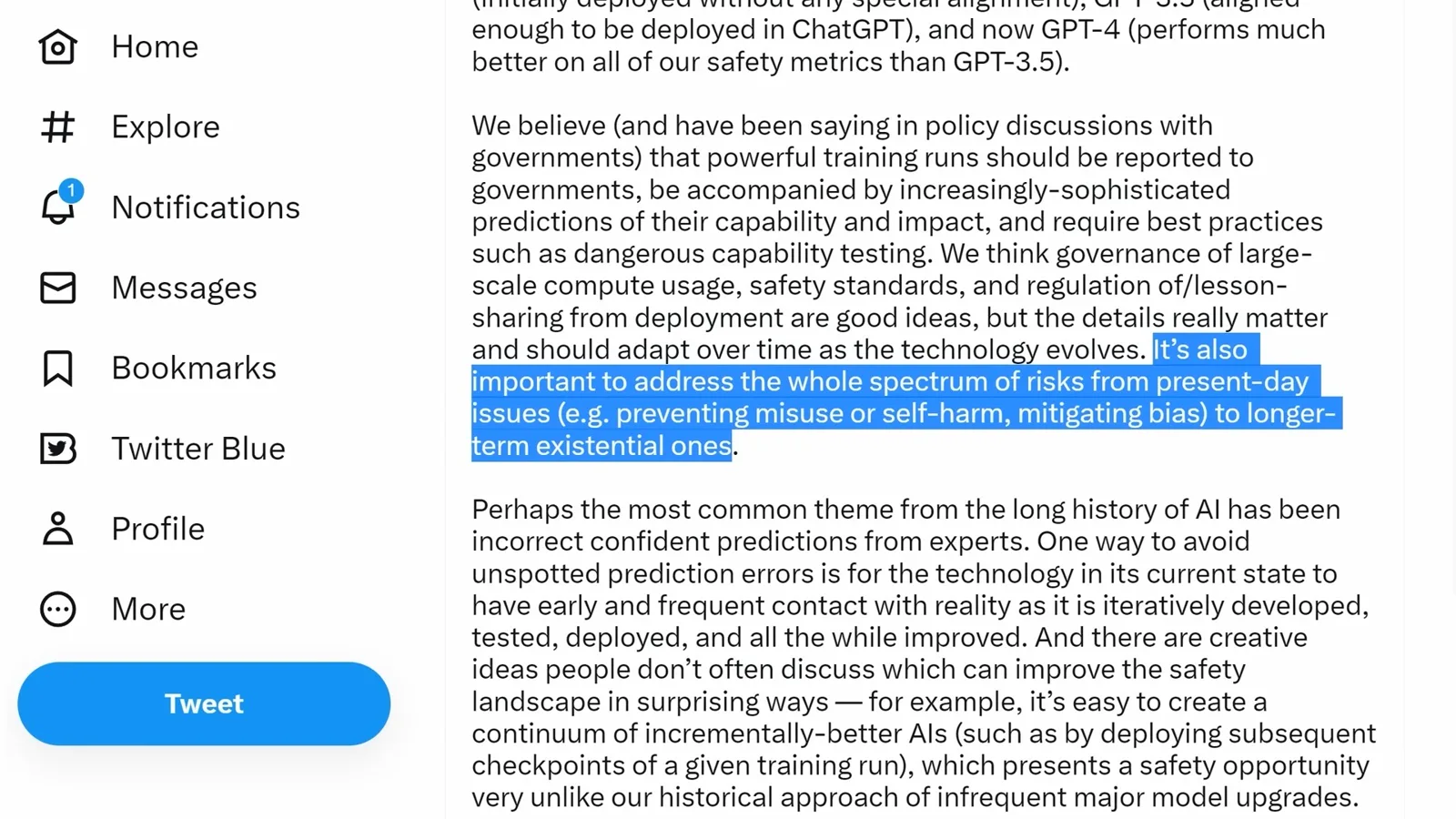 Brockman’s 2023 statement