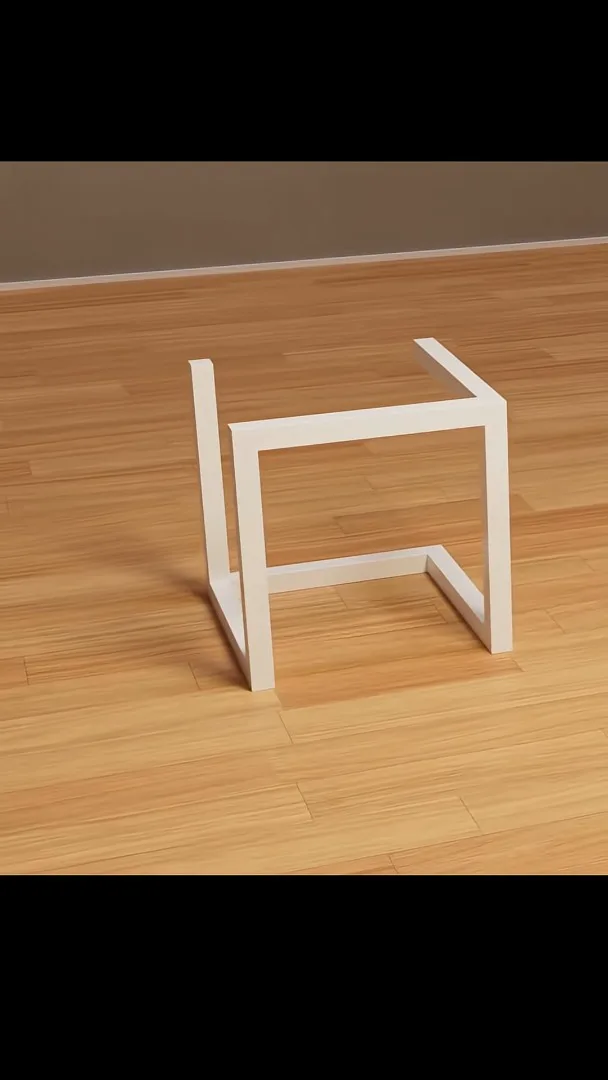 An incomplete cube frame