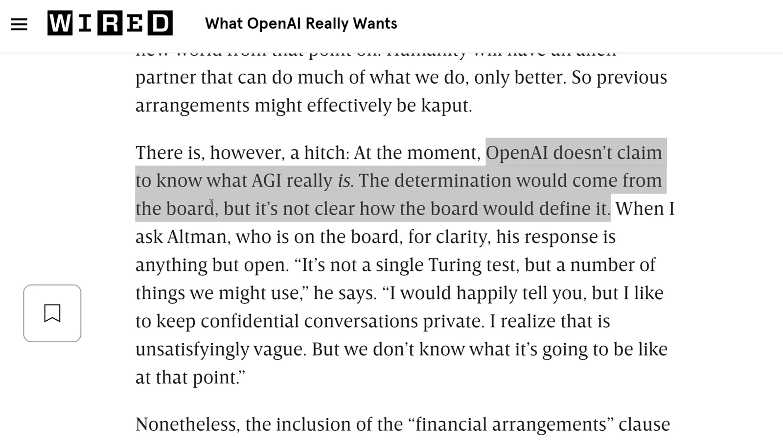 Wired on AGI governance