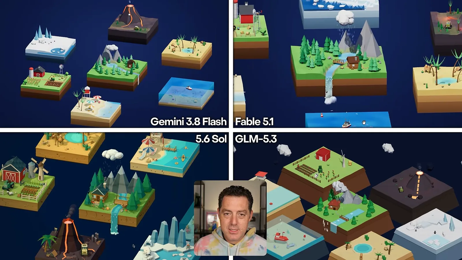 Low-poly biome comparison