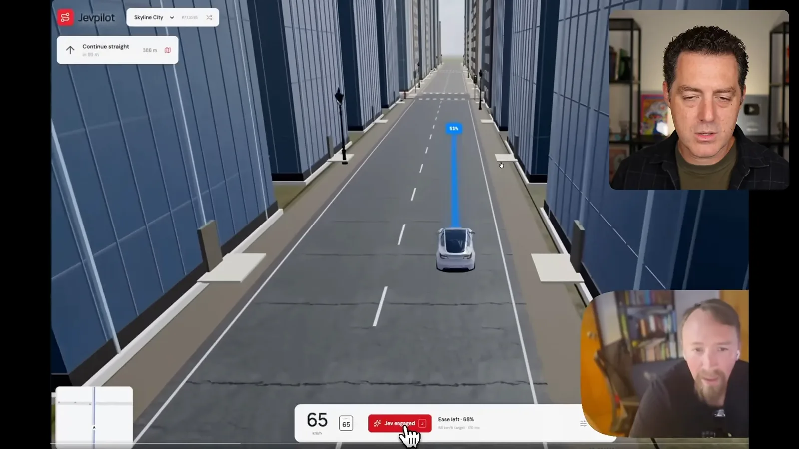 Simulated driving demonstration