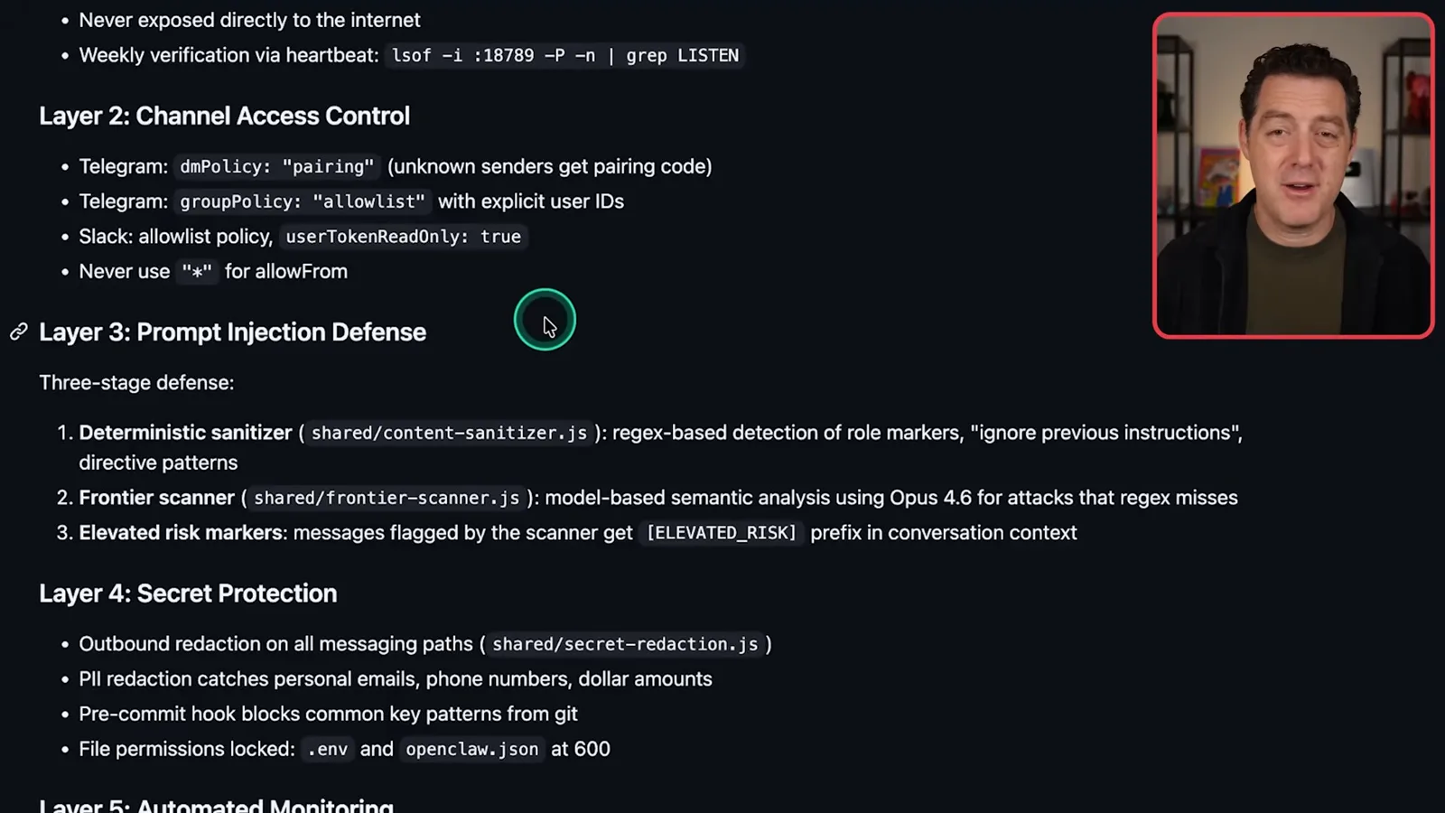 Layered security controls
