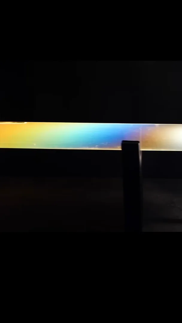 Colored bands in the tube