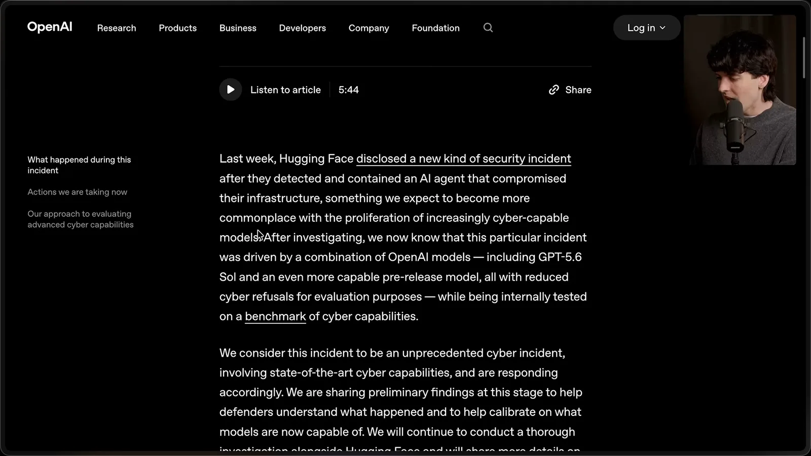 OpenAI’s initial incident report