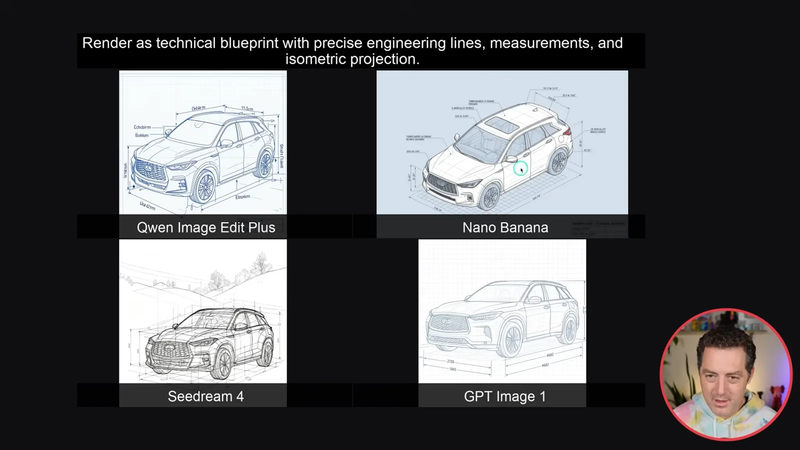Technical blueprint comparison