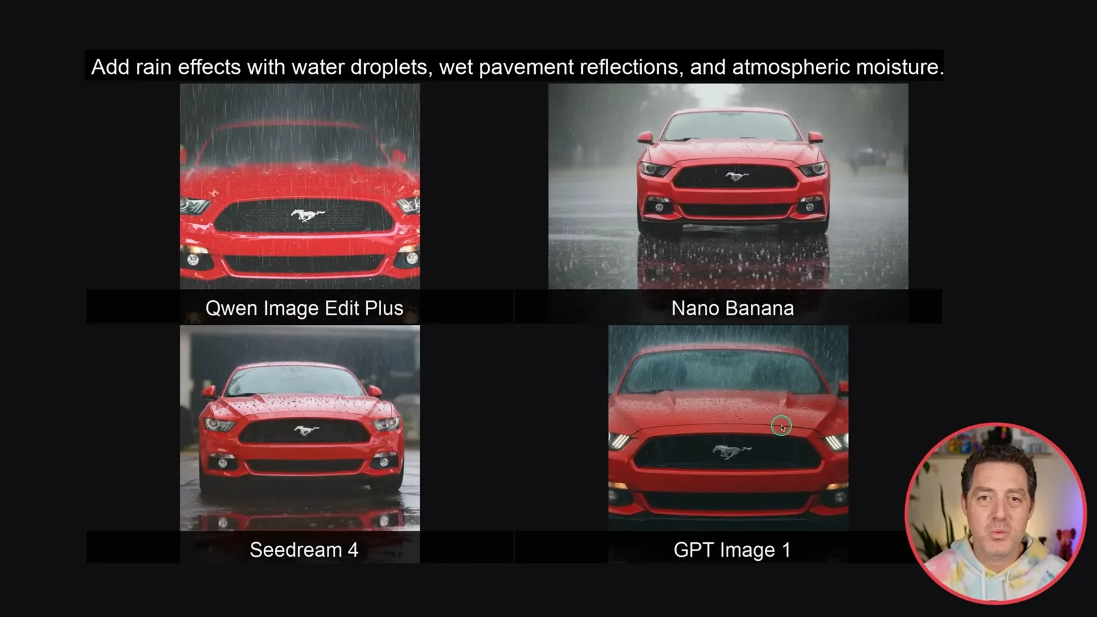 Rain on a car