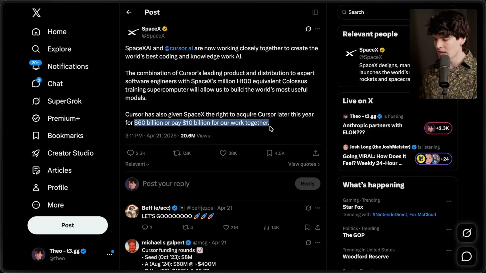 SpaceX 的 Cursor 合作公告