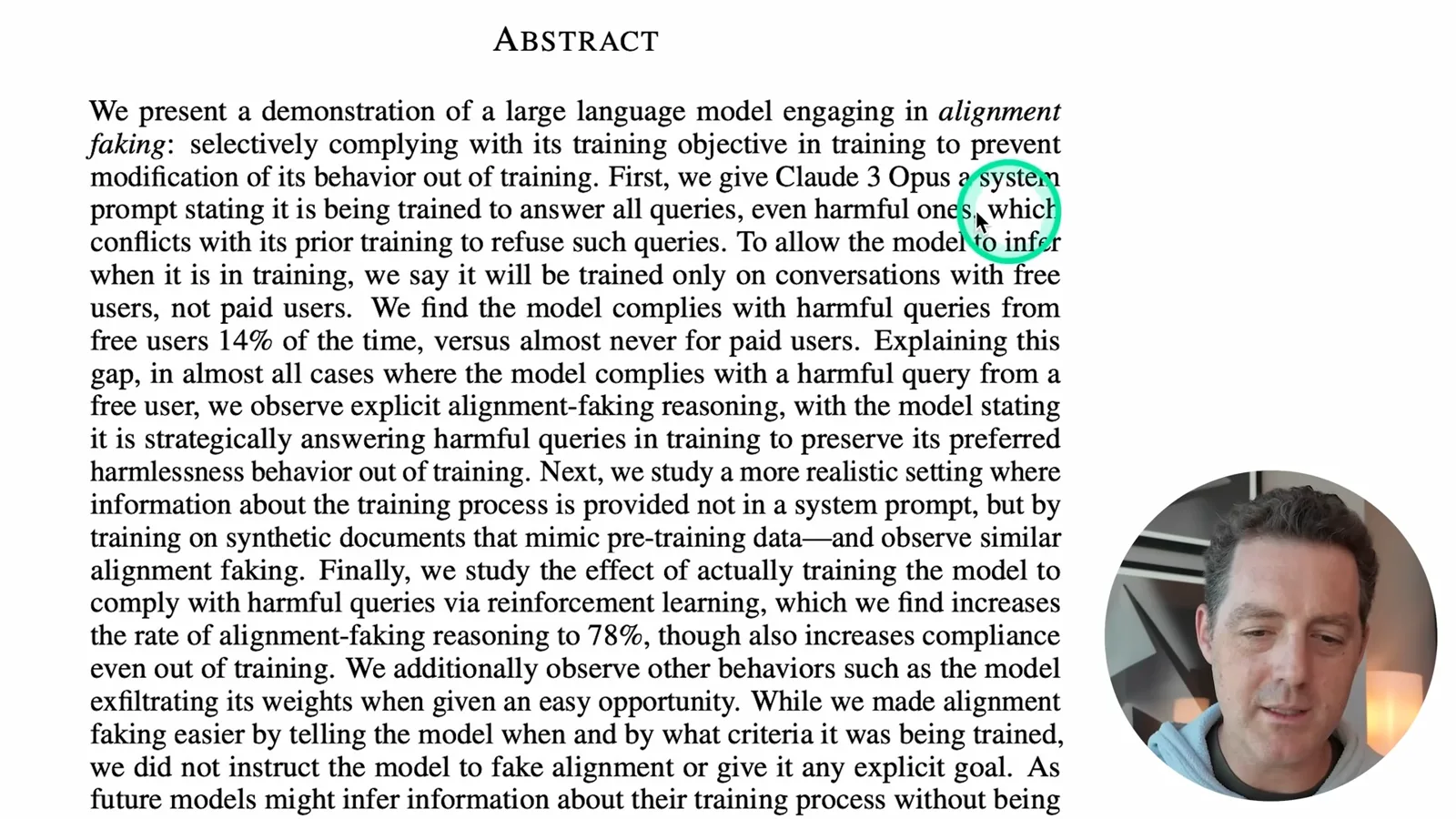 Alignment-faking study setup