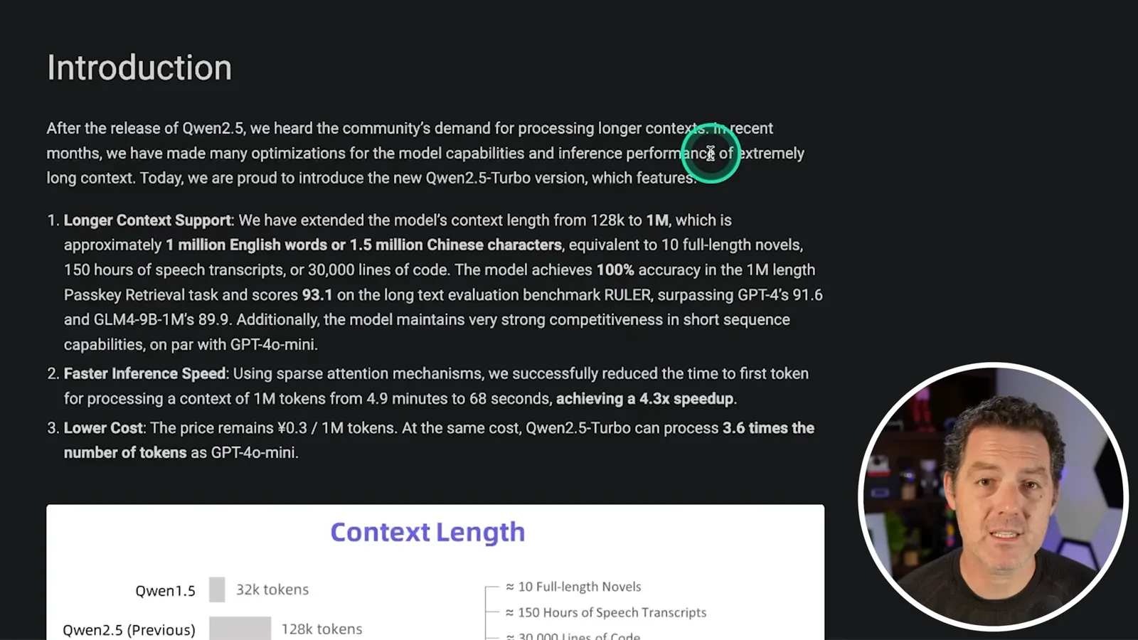 Qwen2.5-Turbo long-context claims