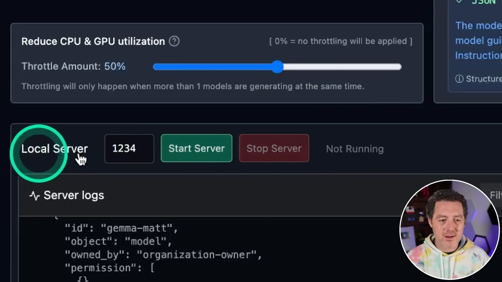 Throttling and the local server