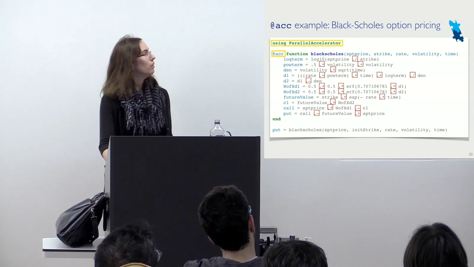 Annotating Black-Scholes in Julia