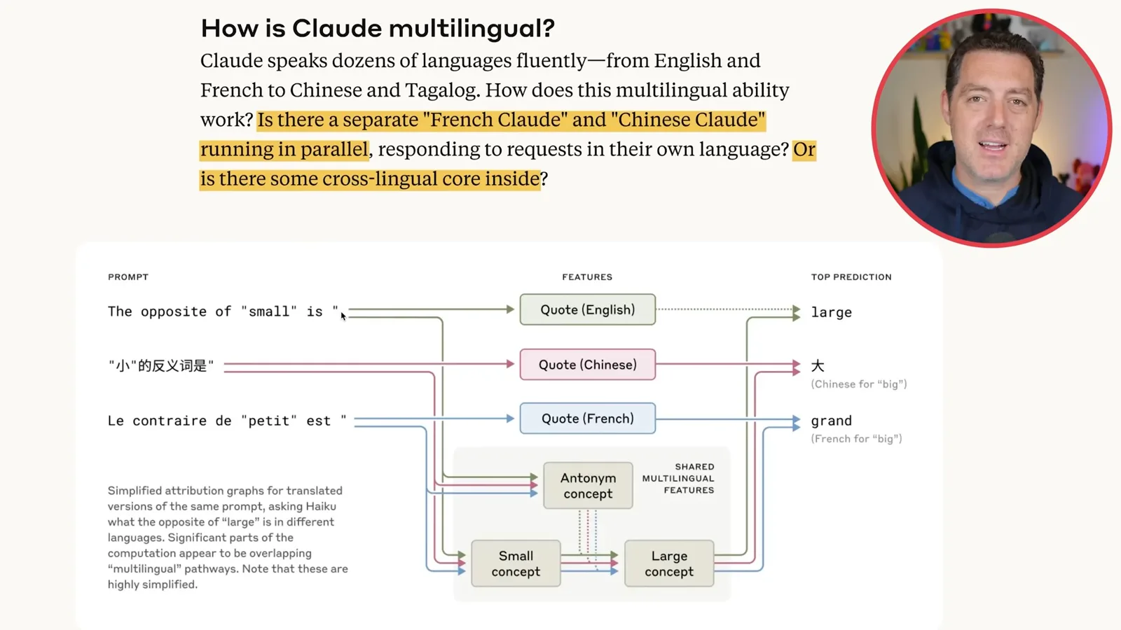 Shared multilingual features