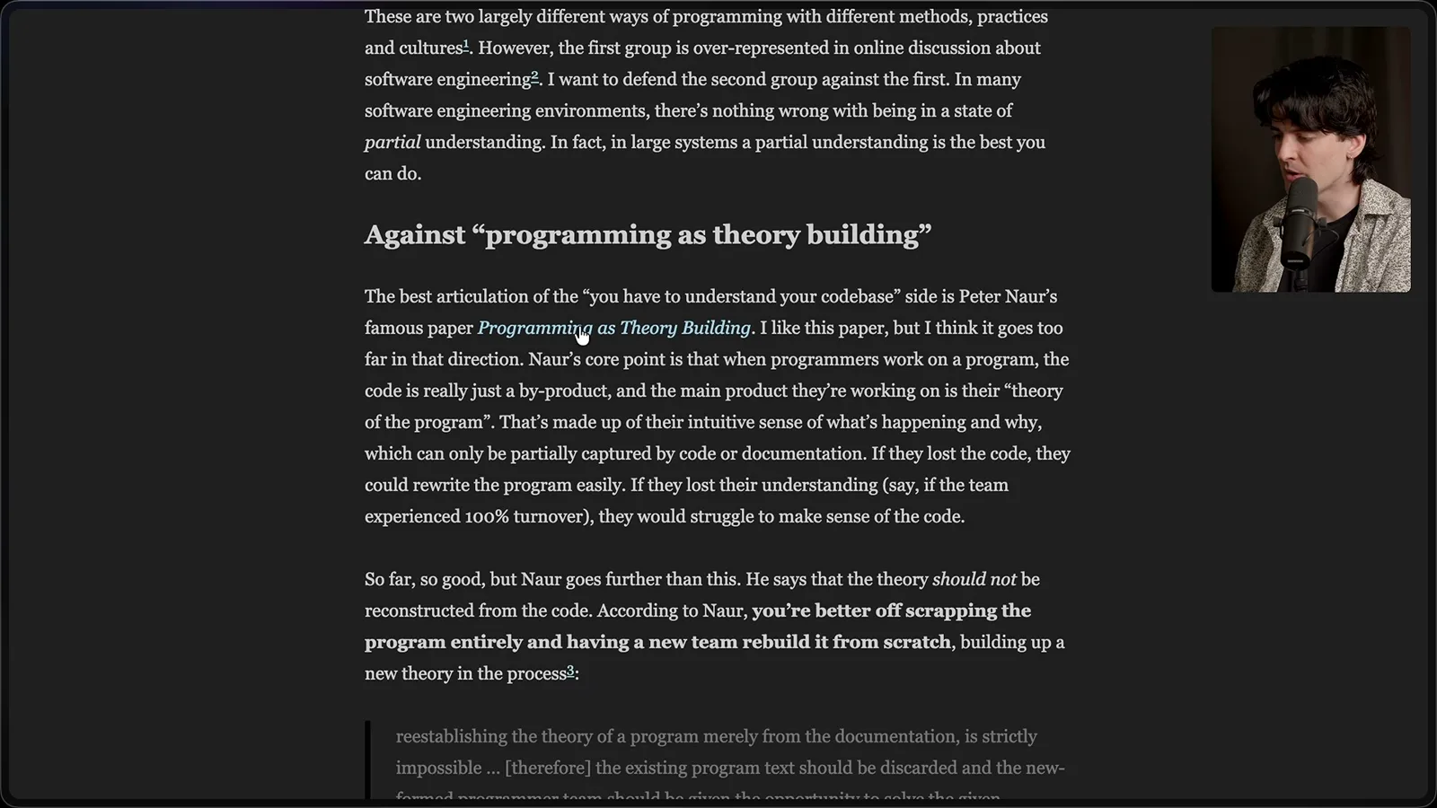 Programming as theory-building