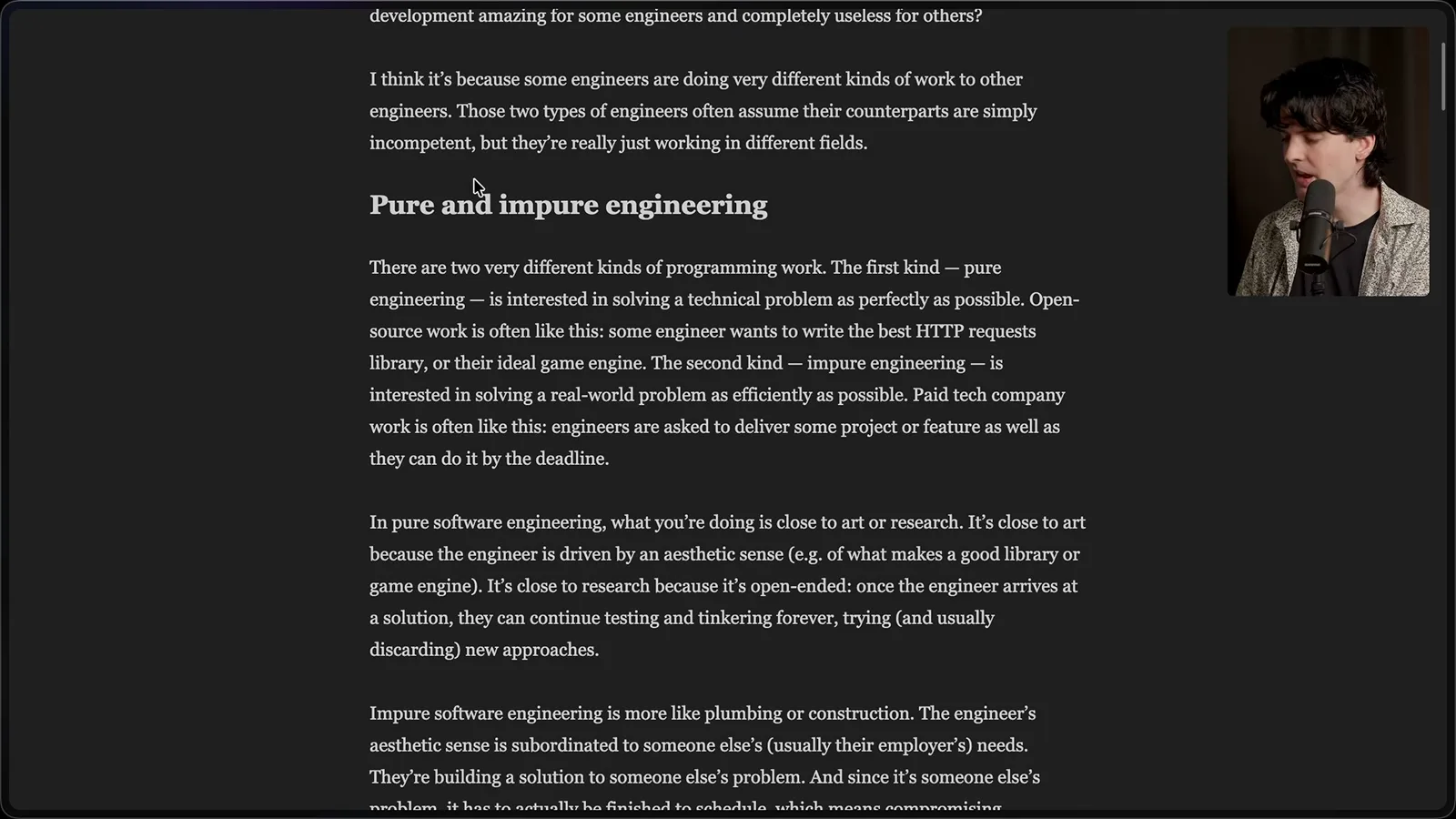 Pure and impure engineering