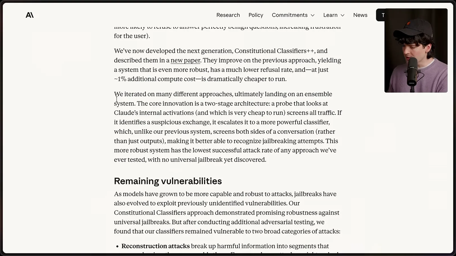 Two-stage classifier research
