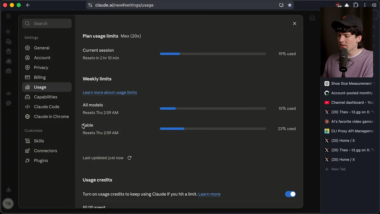 Subscription usage meters