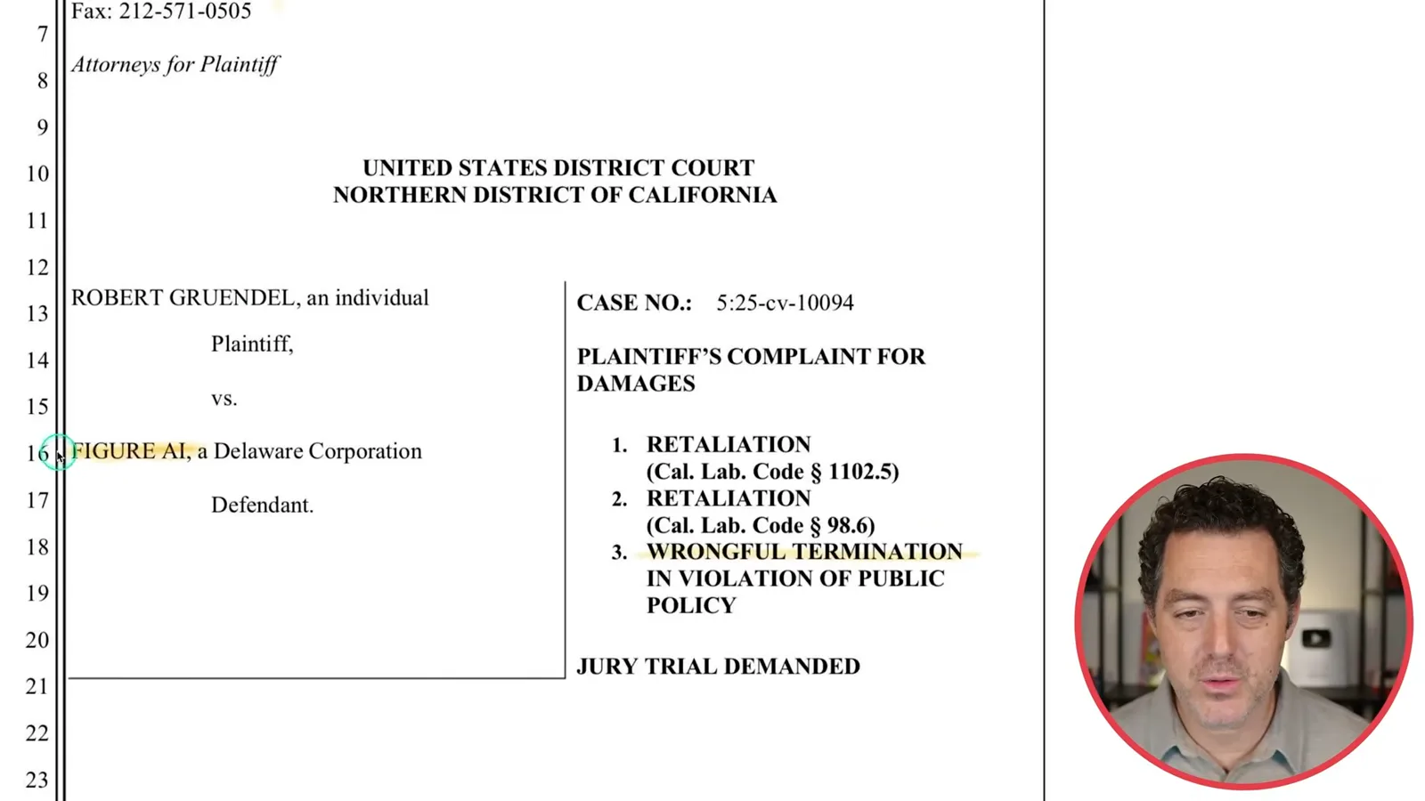 The complaint and parties