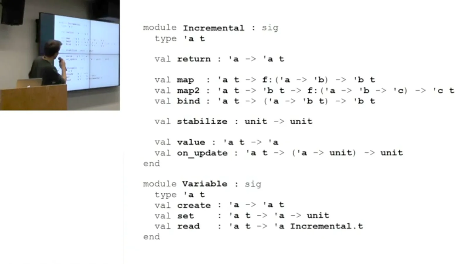 Incremental interface