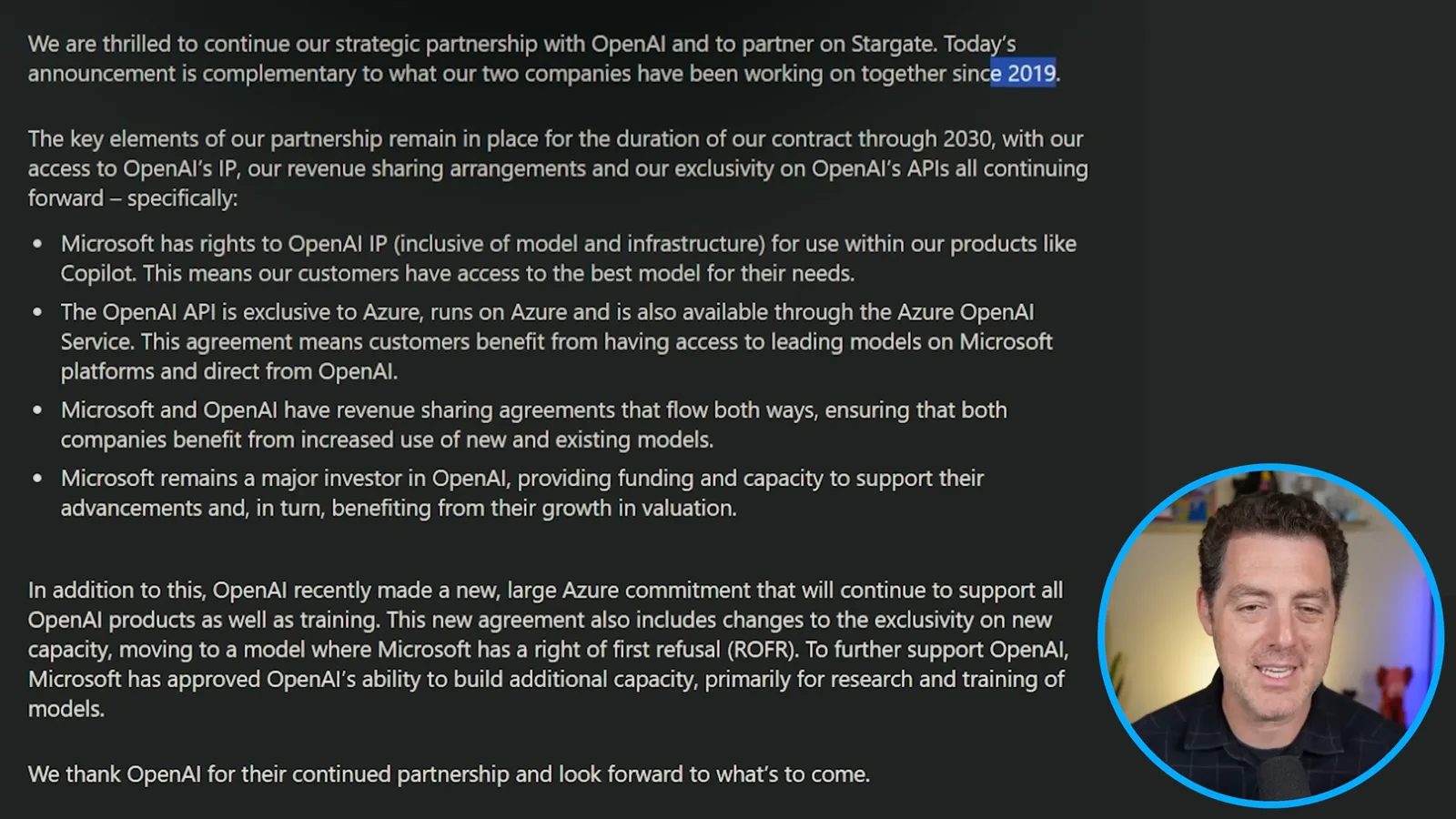 Microsoft’s partnership statement