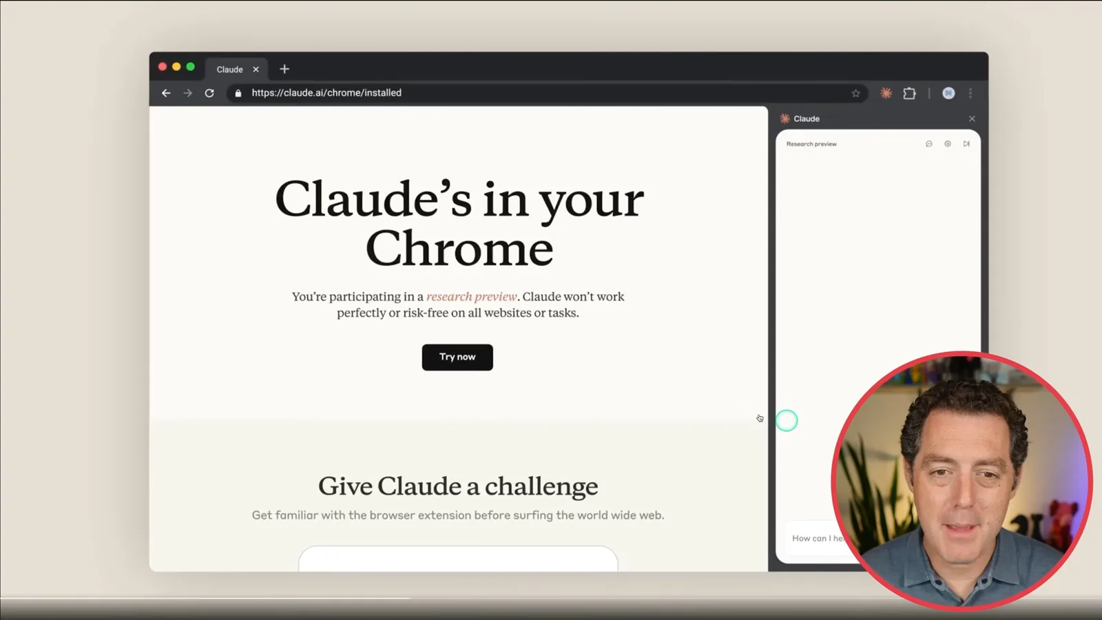 Claude for Chrome research preview