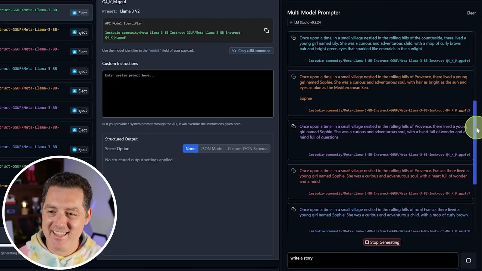 Concurrent Llama 3 instances