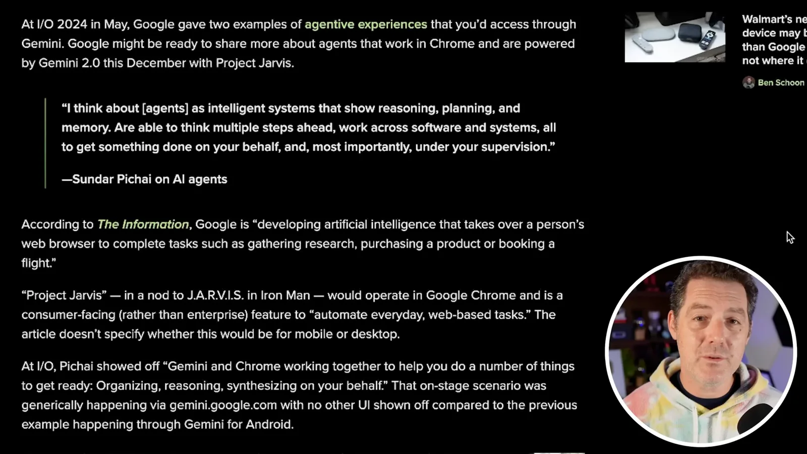 Reporting on Project Jarvis
