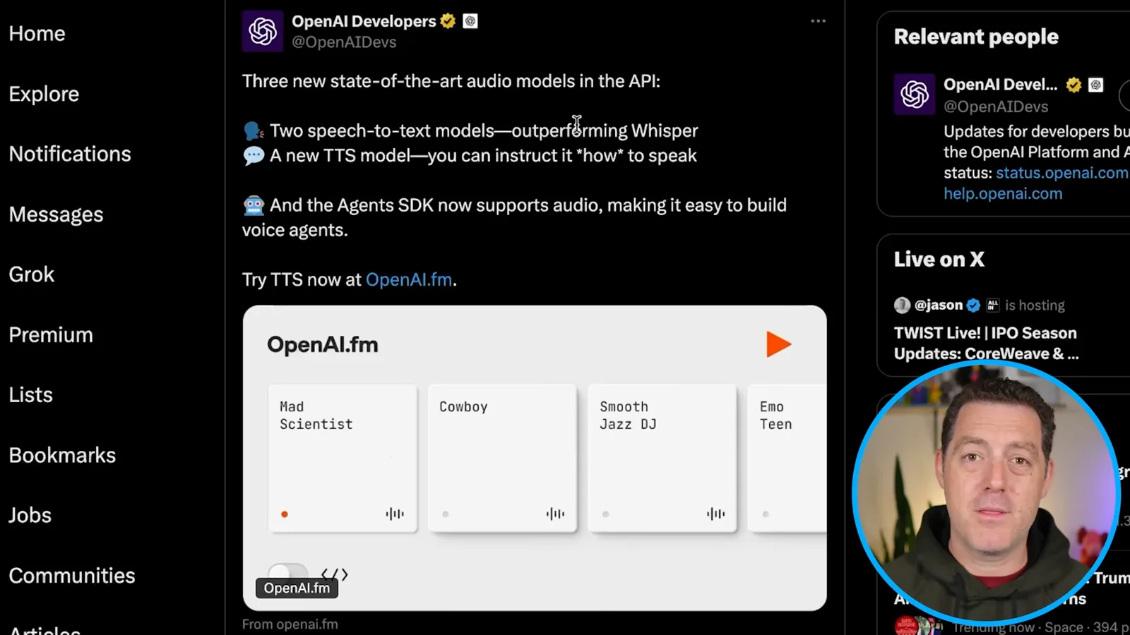 OpenAI audio model announcement