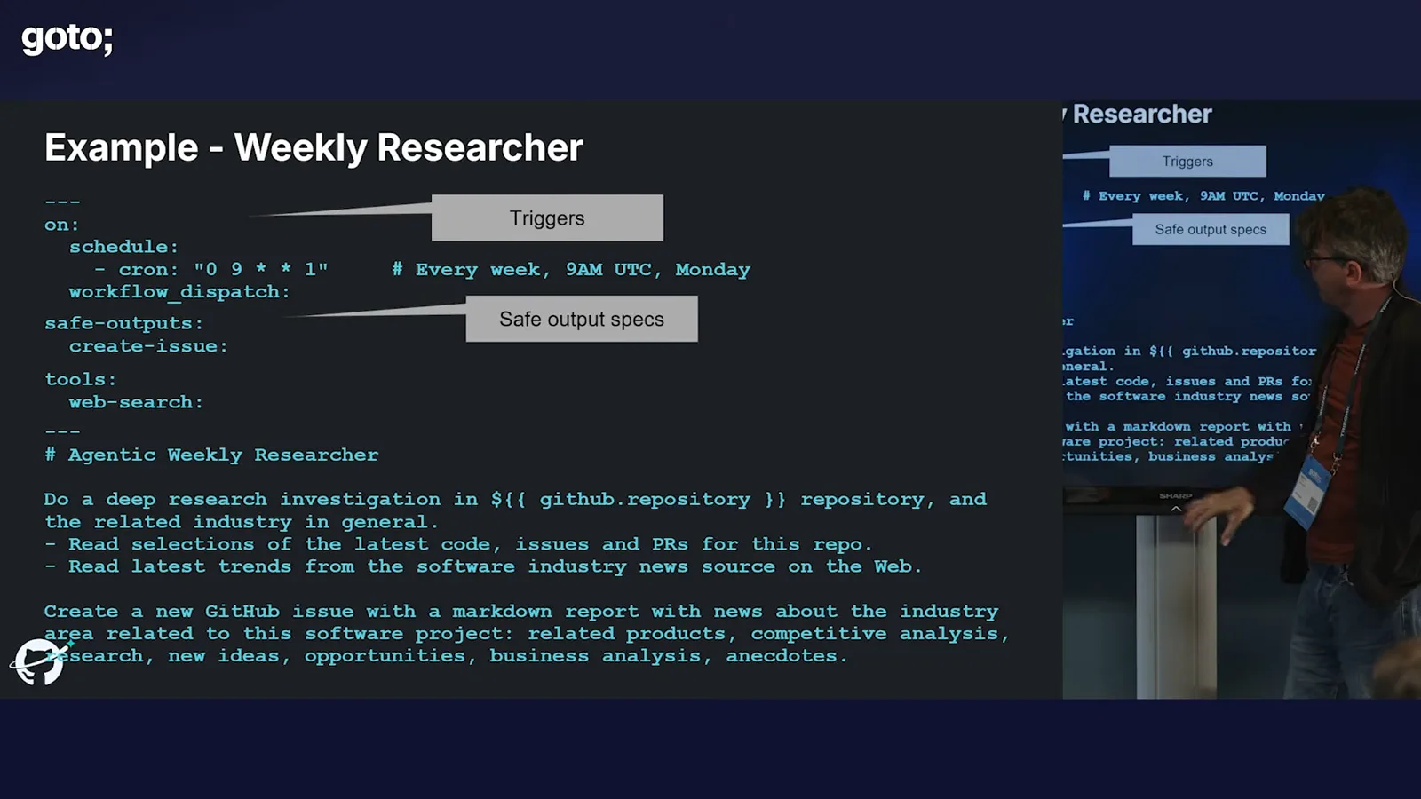 A weekly researcher workflow