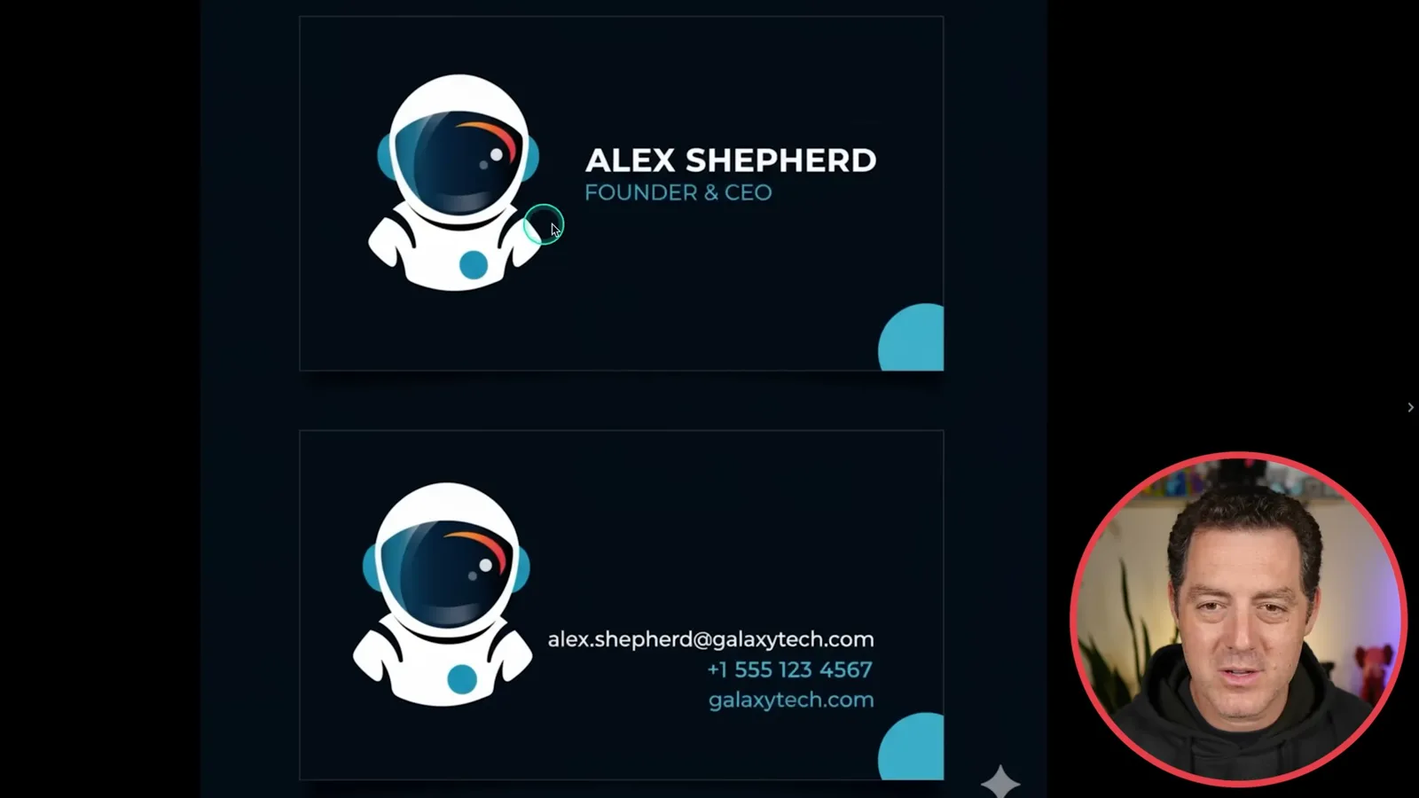 Business cards from a logo