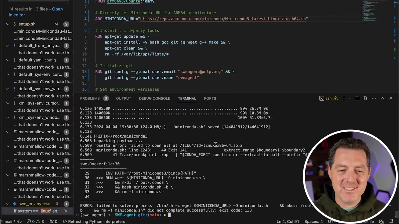 Docker setup error on Apple Silicon