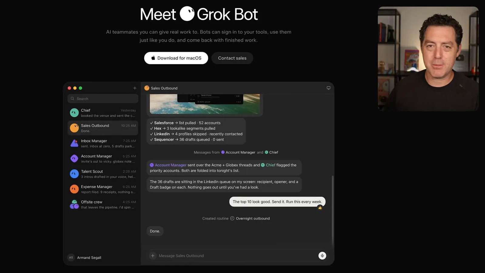 Grok Bot 界面