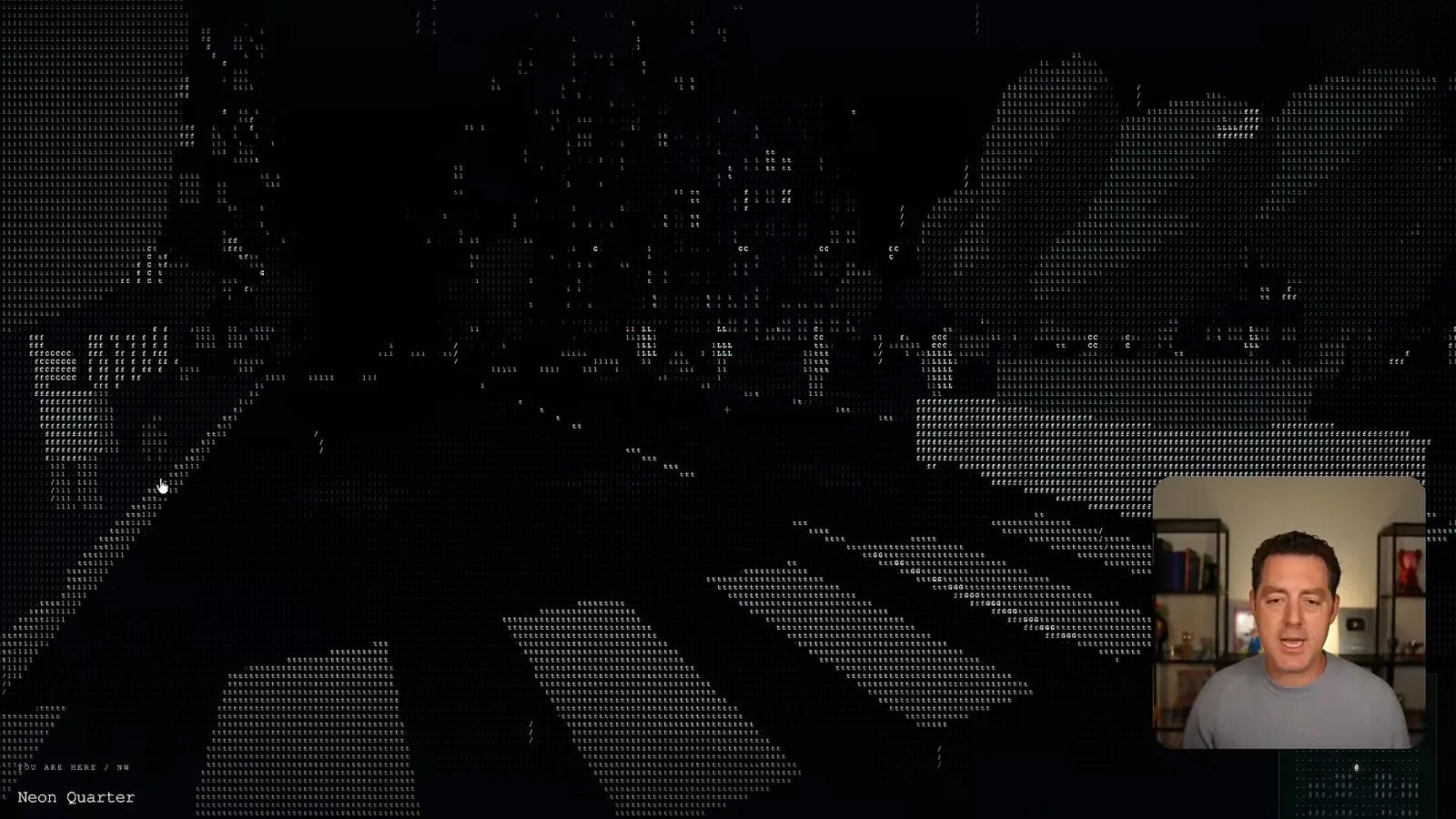 An ASCII city