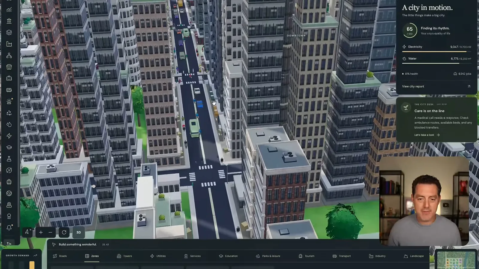 Five-day city-building game