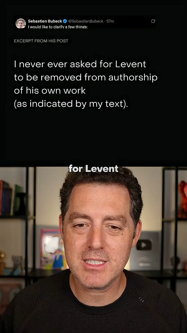 Bubeck’s authorship denial
