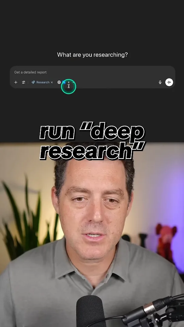 Selecting deep research