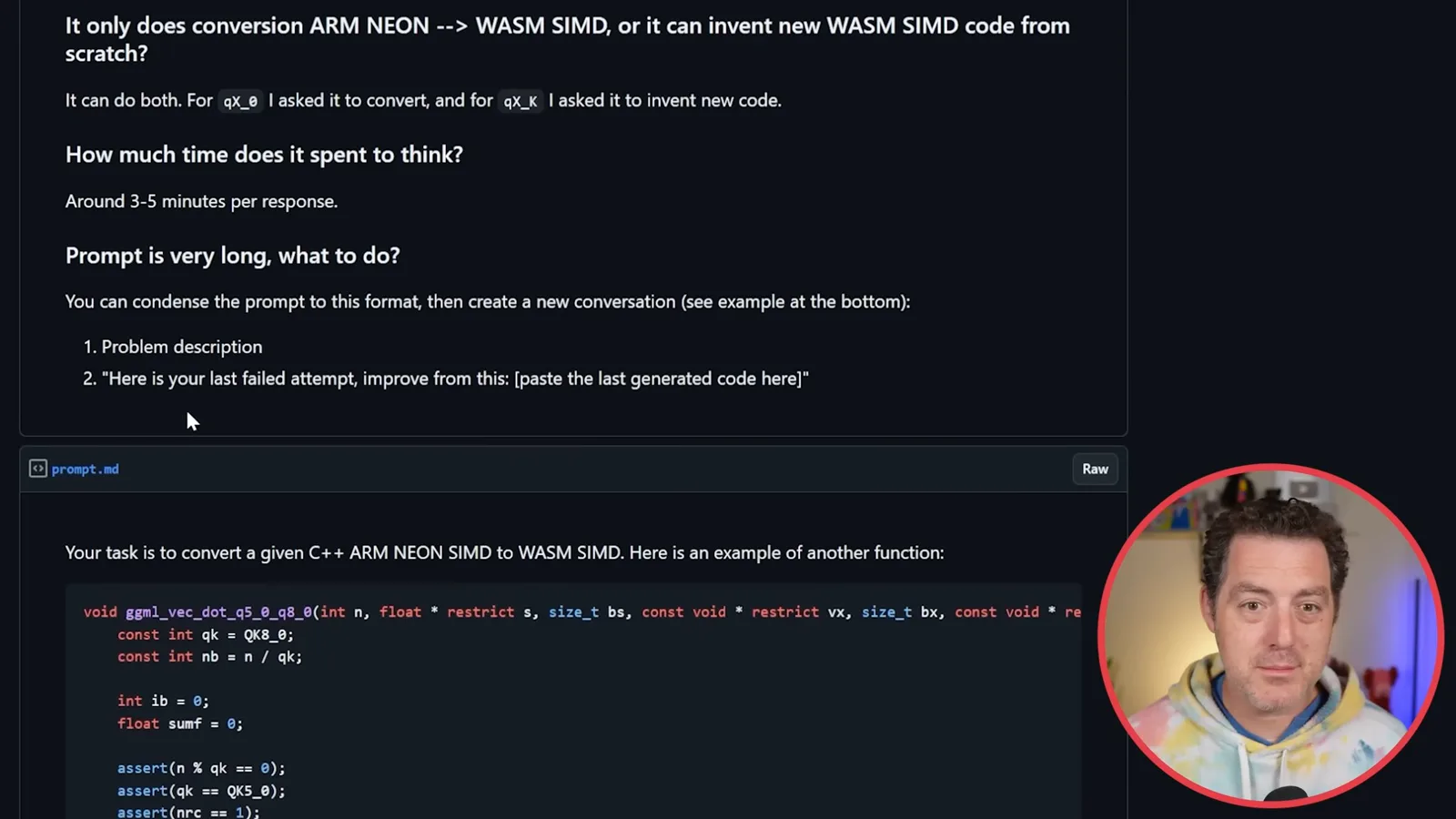 The iterative coding prompt