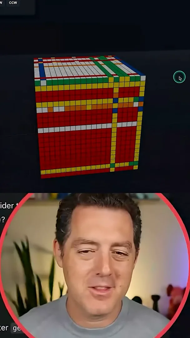 The 20×20 cube during solving