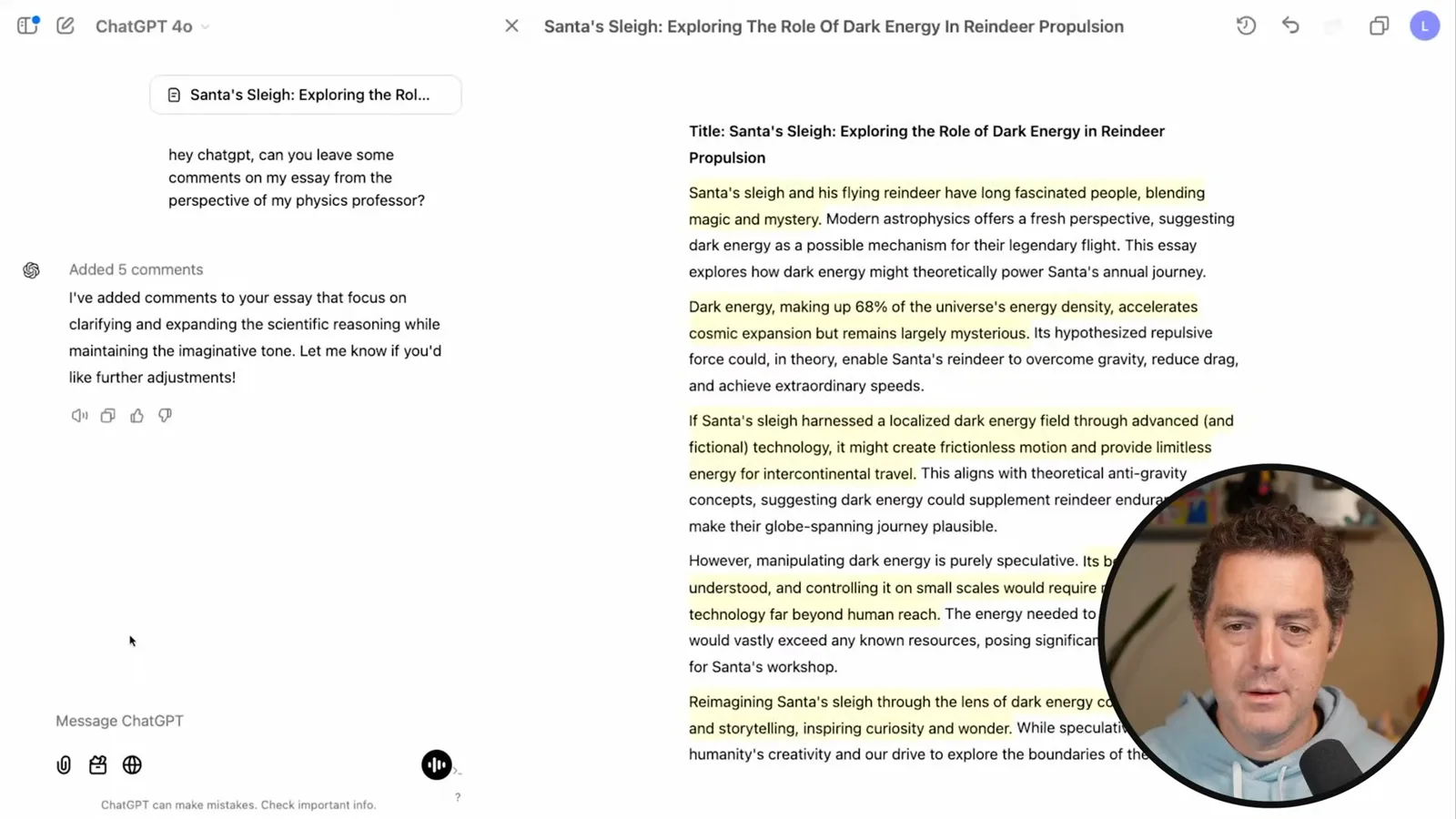 Feedback on an essay