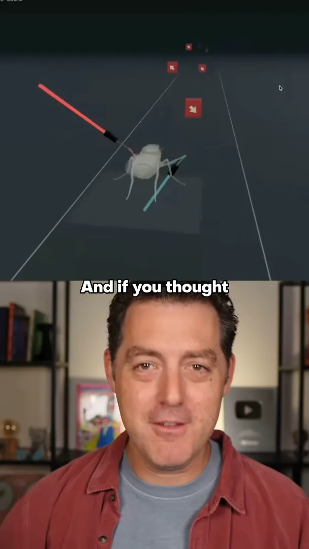 A fly in a rhythm-game scene