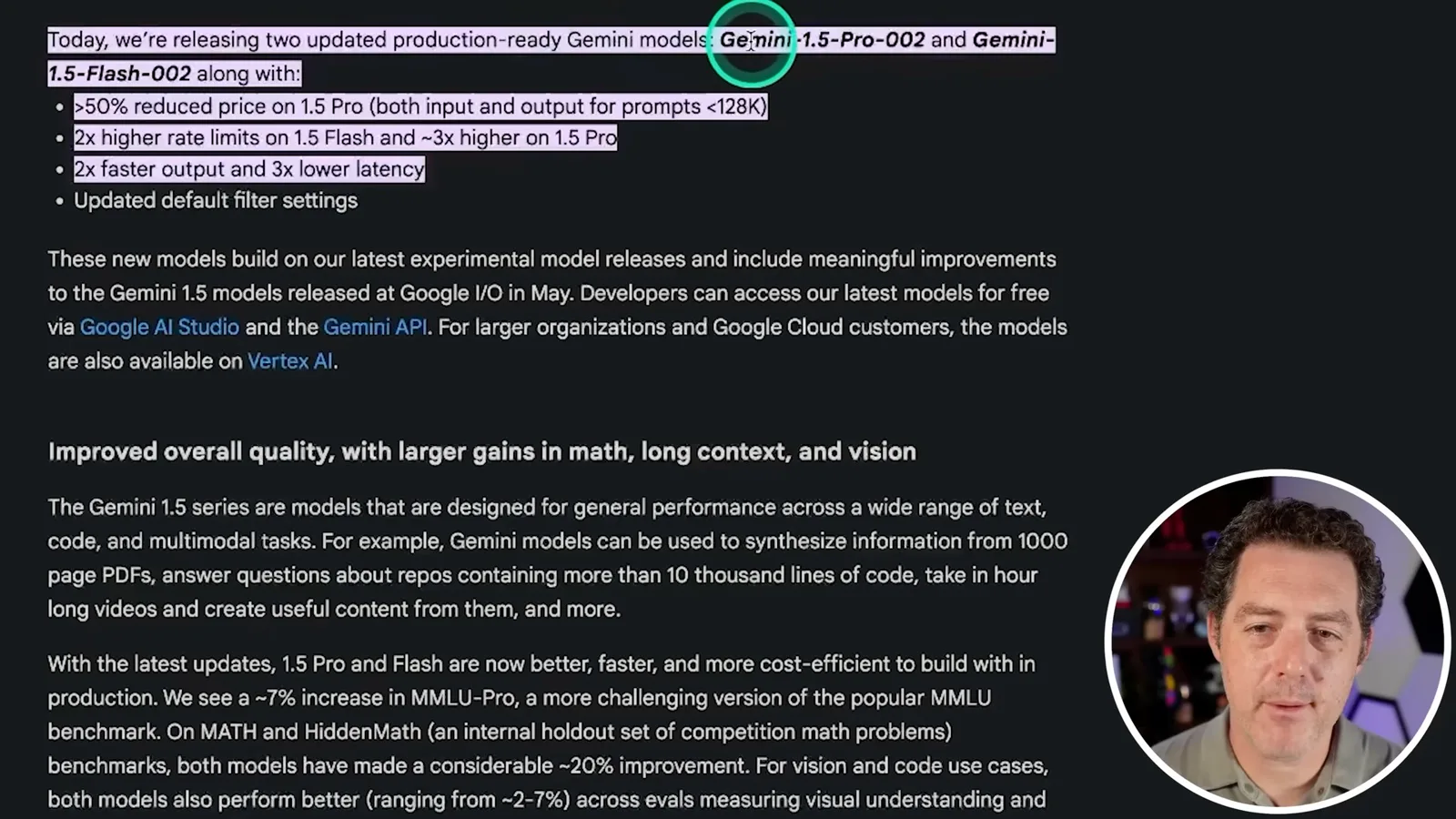 Gemini 1.5 updates