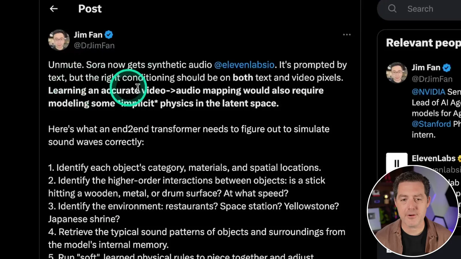 Fan on video-conditioned audio